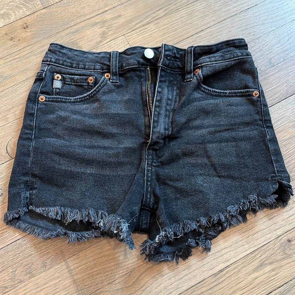 Black jean shorts